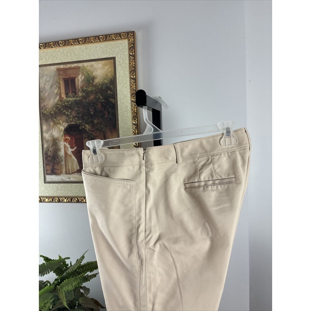 White House Black Market Women’s Tailored Pants Beige Size 14 Slim Ankle Pockets - Picture 5 of 14